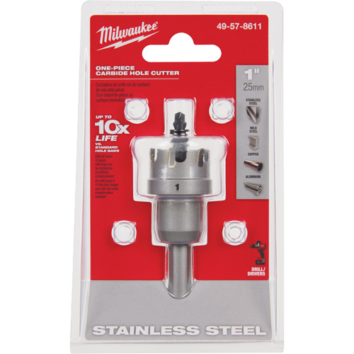 Scies-cloches au carbure monobloc, 1", Profondeur de la coupe de 3/16" Pryde Industrial Inc.