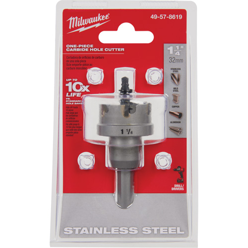 Scies-cloches au carbure monobloc, 1-1/4", Profondeur de la coupe de 3/16" Pryde Industrial Inc.