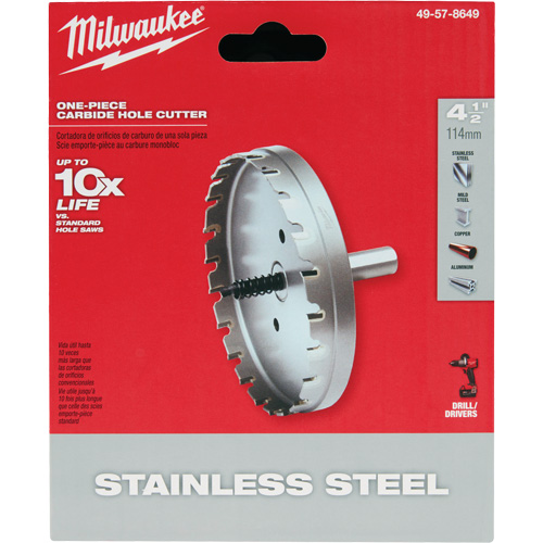 Scies-cloches au carbure monobloc, 4-1/2", Profondeur de la coupe de 3/16" Pryde Industrial Inc.