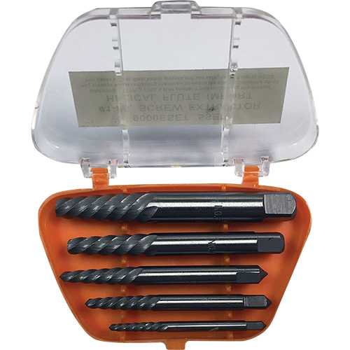 DRILLCO Screw Extractor Set with Drills, Carbide, 5 Pieces Pryde Industrial Inc.