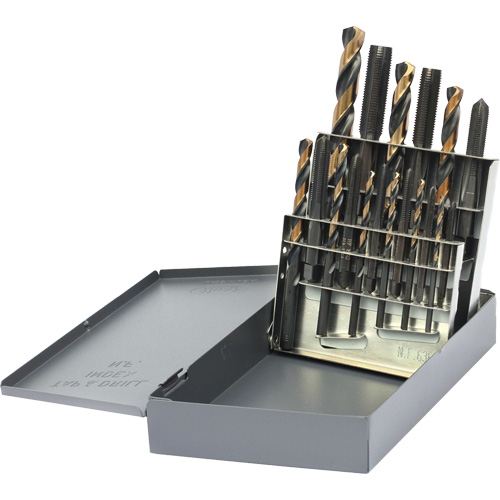 Jeu de tarauds & forets DRILLCO, 18 morcea Pryde Industrial Inc.