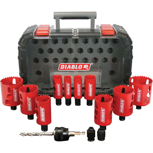 General Purpose Bi-Metal Hole Saw Set, 14 Pieces Pryde Industrial Inc.