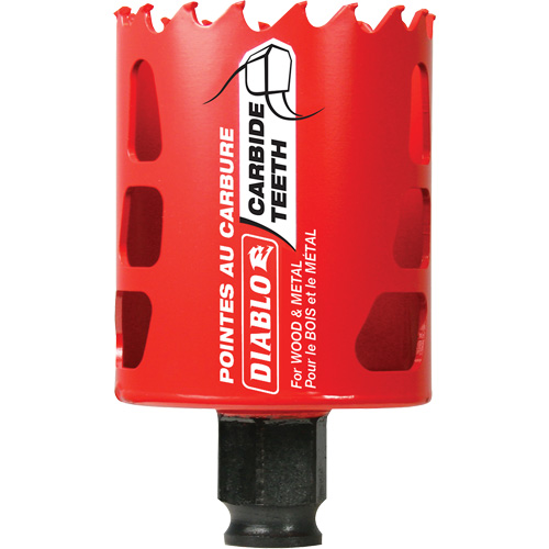 Scie cloche pour bois et m&eacute;tal, 2-1/8", Profondeur de la coupe 2-3/8", Carbure Pryde Industrial Inc.