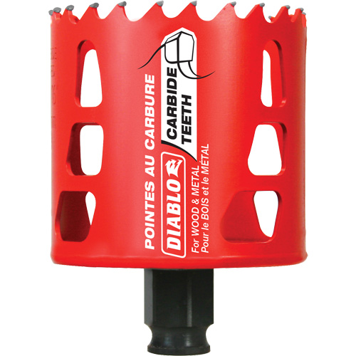 Scie cloche pour bois et m&eacute;tal, 2-11/16", Profondeur de la coupe 2-3/8", Carbure Pryde Industrial Inc.