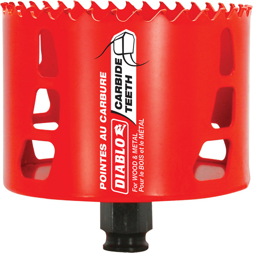 Scie cloche pour bois et m&eacute;tal, 3-5/8", Profondeur de la coupe 2-3/8", Carbure Pryde Industrial Inc.