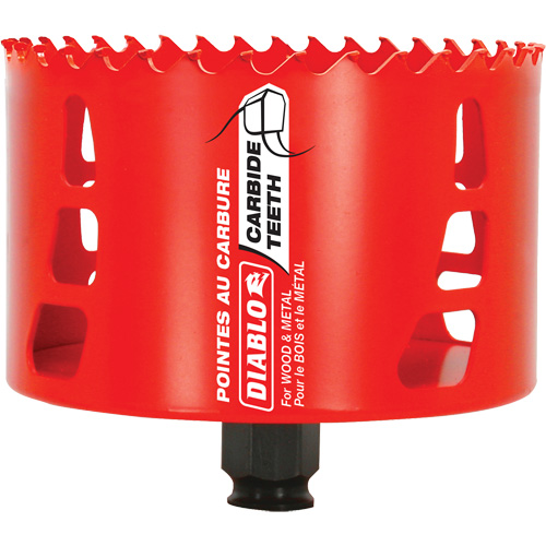 Scie cloche pour bois et m&eacute;tal, 4-1/8", Profondeur de la coupe 2-3/8", Carbure Pryde Industrial Inc.