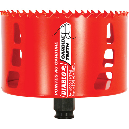 Scie cloche pour bois et m&eacute;tal, 4-1/4", Profondeur de la coupe 2-3/8", Carbure Pryde Industrial Inc.