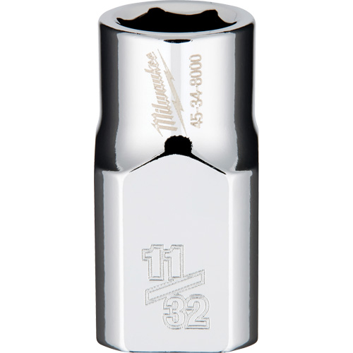 SAE Socket with Four Flat Sides, 11/32", 3/8" Drive, 6 Points Pryde Industrial Inc.