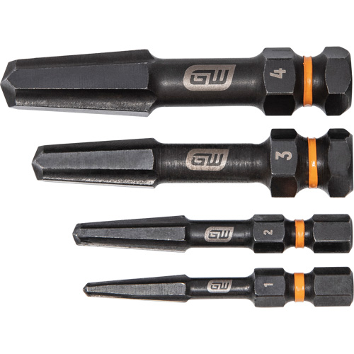 Bolt Biter Screw Extractor Set, High Speed Steel, 4 Pieces Pryde Industrial Inc.