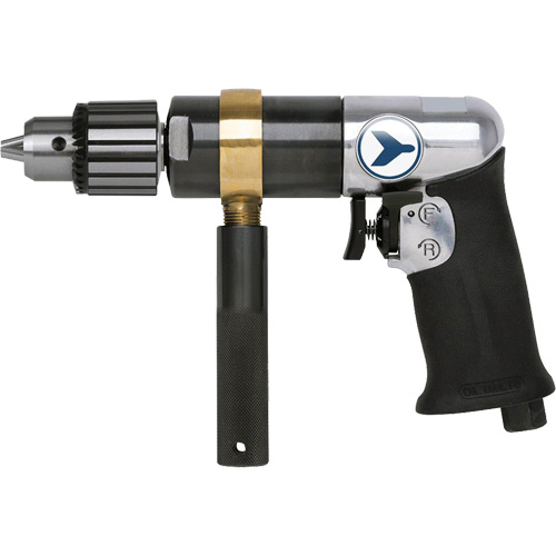 AD12VSRK Variable Speed Air Drill, 6 CFM, 1/4" NPT, 82 dBA, 1/2" Chuck, Keyed Pryde Industrial Inc.