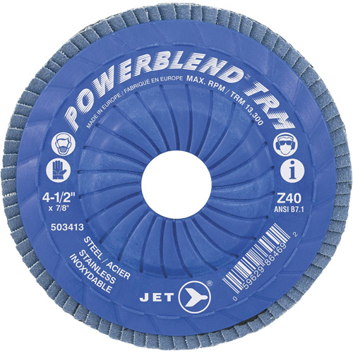 Disque &agrave; feuillets PowerBlend ajustable, 5" x 7/8", Type 29, Grain Z40, Alumine de zirconium Pryde Industrial Inc.