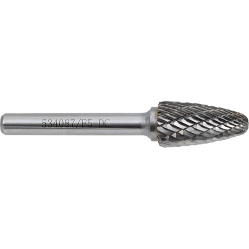 F5-DC Jet-Kut&reg; GP Carbide Burr, 1/2" Dia., 1" Depth of Cut Pryde Industrial Inc.