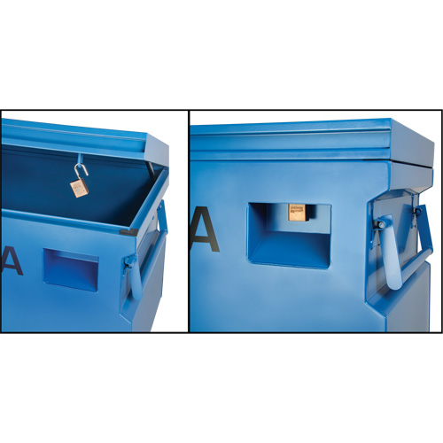 Jobsite Tool Box, 48" x 24" x 27-3/5", Steel, Blue Pryde Industrial Inc.