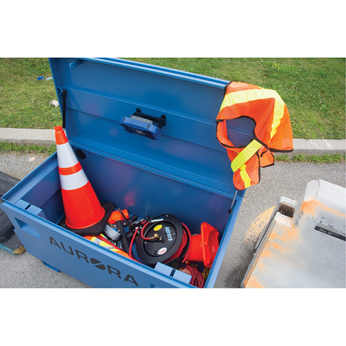Jobsite Tool Box, 48" x 24" x 27-3/5", Steel, Blue Pryde Industrial Inc.