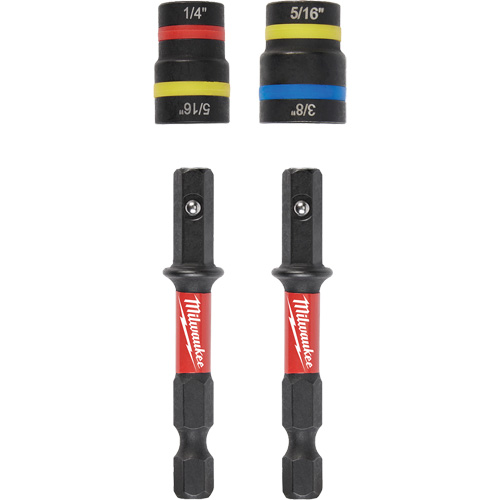 Jeu de tourne-&eacute;crous 2-en-1 Shockwave Impact Duty Quik-Clear, 5/16"/1/4"/3/8" prise, 2-1/2" lo, Magn&eacute;tique Pryde Industrial Inc.