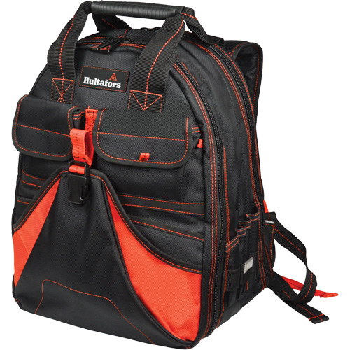 Deluxe Tool Backpack, Black/Red, Ballistic/Polyester Pryde Industrial Inc.