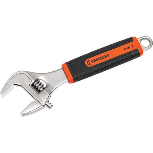 Adjustable Wrench, 6" L, 26 mm/1-4/5" Max Width, Chrome/Polished Pryde Industrial Inc.