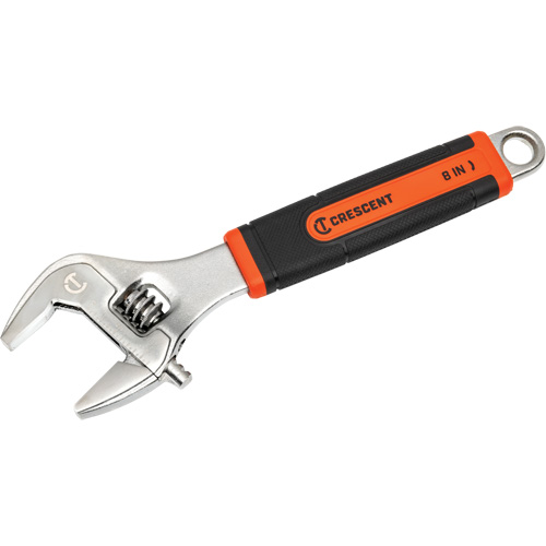 Adjustable Wrench, 8" L, 2-1/5"/31 mm Max Width, Chrome/Polished Pryde Industrial Inc.