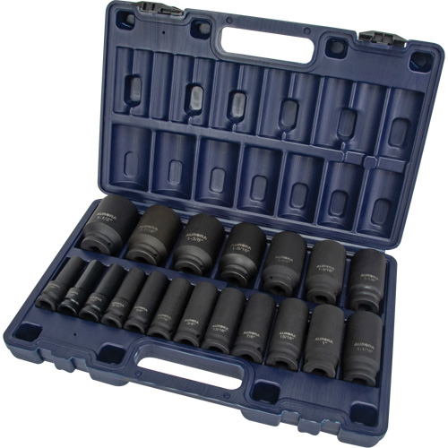 Jeu de douilles SAE, 19 Mcx, Chocs, Prise de 1/2", Profond Pryde Industrial Inc.