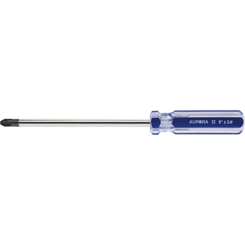 Blue Transparent Striped Philips Screwdriver, #3, Plastic Handle Pryde Industrial Inc.