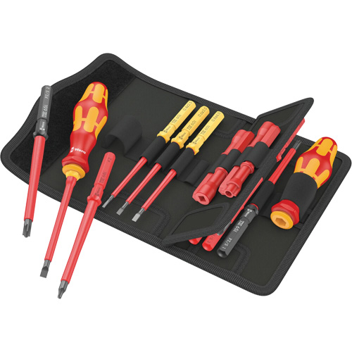 Jeu de tournevis isol&eacute;s pour vis fendues, 1000 V, 18 Mcx Pryde Industrial Inc.