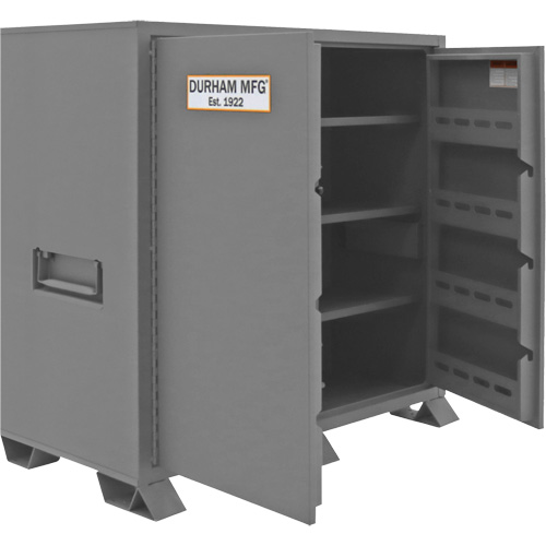 Jobsite Storage Cabinet, Steel, 59 Cubic Feet, Grey Pryde Industrial Inc.