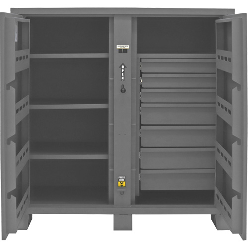 Armoire de rangement pour le chantier, Acier, 59 pi³, Gris Pryde Industrial Inc.