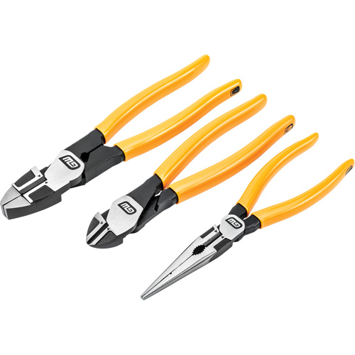 PITBULL Dipped Handle Electrician's Plier Set, 3 Pieces Pryde Industrial Inc.