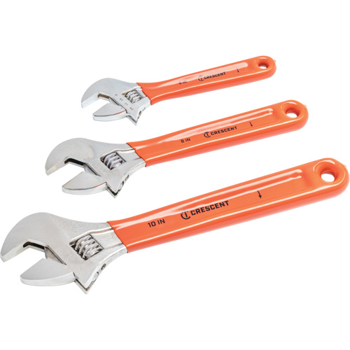 Jeu de cl&eacute;s &agrave; prise coussin&eacute;e, Ajustable, 3 morceaux Pryde Industrial Inc.