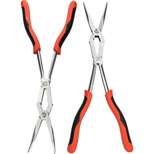 X2 Straight and Bent Long Nose Dual Material Plier Set, 2 Pieces Pryde Industrial Inc.