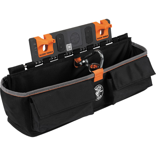 Module pour grande poche avec crochet en S Bucket Work Centre, Nylon, 3 pochettes, Noir/Orange Pryde Industrial Inc.