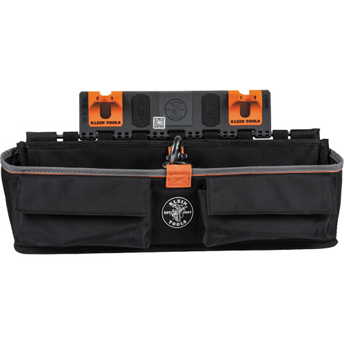 Bucket Work CentreS-Hook Large Pouch Module, Nylon, 3 Pockets, Black/Orange Pryde Industrial Inc.