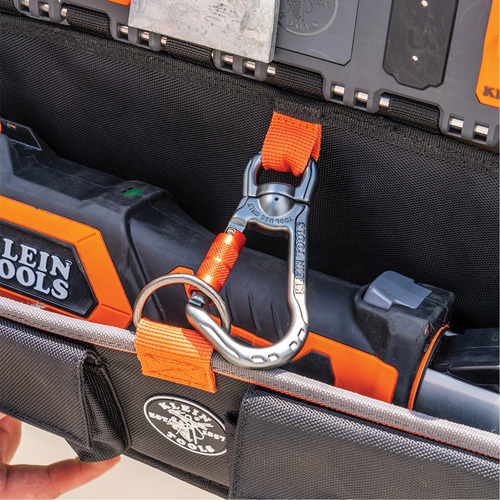 Bucket Work CentreS-Hook Large Pouch Module, Nylon, 3 Pockets, Black/Orange Pryde Industrial Inc.