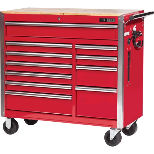 PRC4211 Armoire roulante de s&eacute;rie Pro, 11 tiroirs, 42" la x 18" p x Rouge Pryde Industrial Inc.