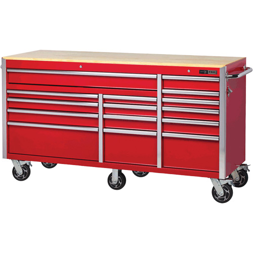 PRC7215 Armoire roulante de s&eacute;rie Pro, 15 tiroirs, 72" la x 24" p x Rouge Pryde Industrial Inc.