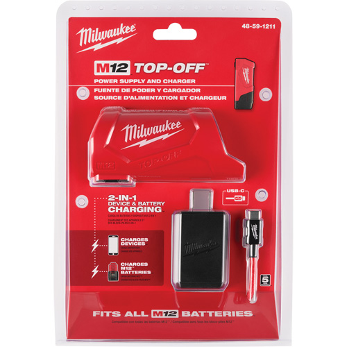 Bloc d'alimentation et chargeur M12 TOP-Off, 12 V, Lithium-ion Pryde Industrial Inc.