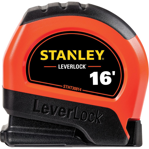High-Visibility LEVERLOCK&reg; Tape Measure, 16', Imperial Graduations Pryde Industrial Inc.