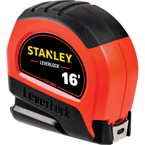 High-Visibility LEVERLOCK&reg; Tape Measure, 16', Imperial Graduations Pryde Industrial Inc.