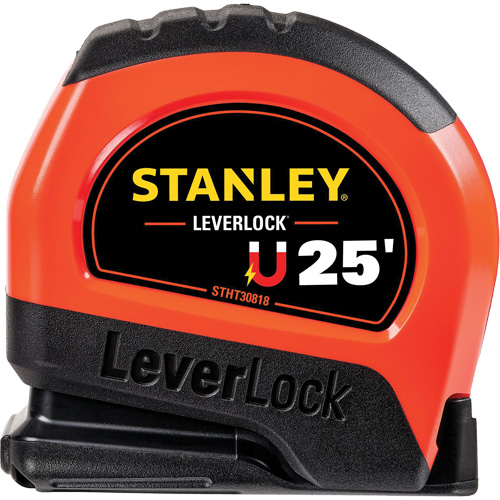 High-Visibility Magnetic LEVERLOCK&reg; Tape Measure, 25', Imperial Graduations Pryde Industrial Inc.
