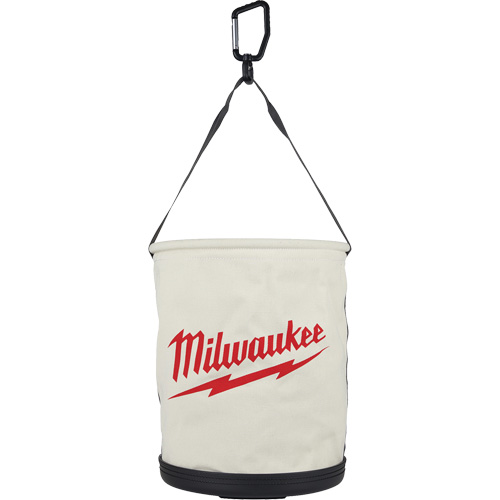 Utility Bucket Bag, 11-81/100" L x 11-81/100" W x 14-57/100" H, Polyester, White Pryde Industrial Inc.