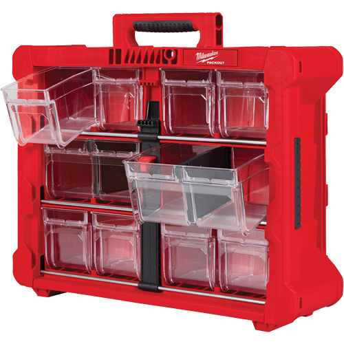 Organisateur PACKOUT &agrave; bac inclinable, 15-1/5" x 19-7/10" x 6-7/10", Noir/Rouge Pryde Industrial Inc.