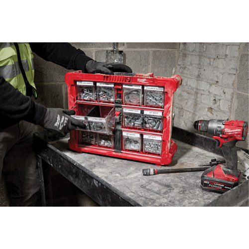 Organisateur PACKOUT &agrave; bac inclinable, 15-1/5" x 19-7/10" x 6-7/10", Noir/Rouge Pryde Industrial Inc.