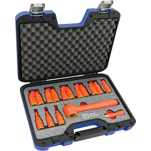 Douille isol&eacute;e, foret hex SAE & m&eacute;trique &agrave; prise 3/8" avec fixation, 1000 V, 16 M Pryde Industrial Inc.