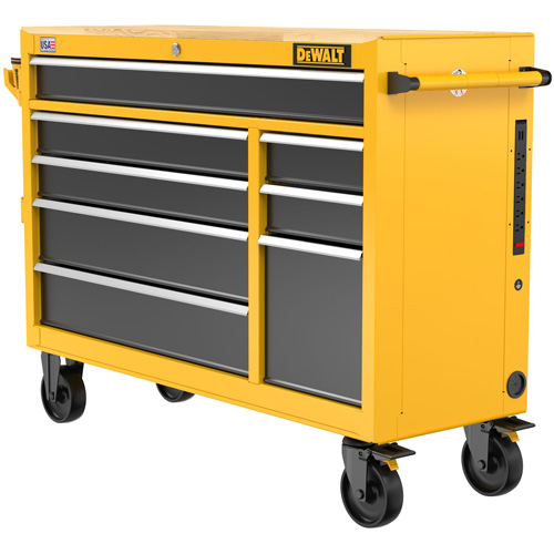 Postes de travail industriel mobile, 8 tiroirs, 52" la x Jaune Pryde Industrial Inc.
