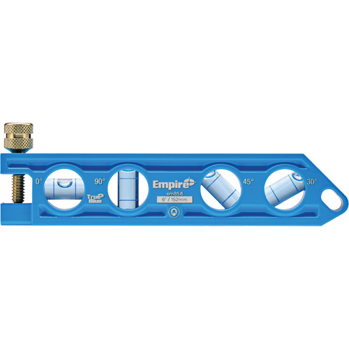 Niveau torpille moul&eacute; sous pression TRUE BLUE, 6" lo, Aluminium, 4 fioles Pryde Industrial Inc.