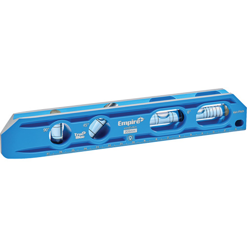 Niveau torpille moul&eacute; sous pression TRUE BLUE, 8" lo, Aluminium, 4 fioles, Magn&eacute;tique Pryde Industrial Inc.