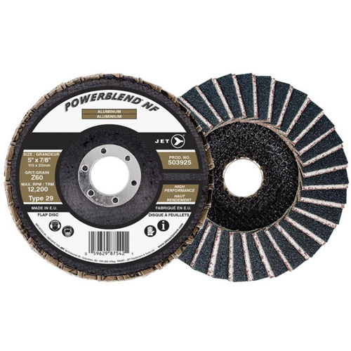 Disque &agrave; lamelles POWERBLEND NF, 5" x 7/8", Type 29, Grain Z60, Alumine de zirconium Pryde Industrial Inc.