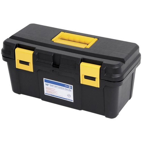 JPTB-16 Plastic Hand Tool Box, 16" W x 8" D x 7-1/2" H, Black Pryde Industrial Inc.