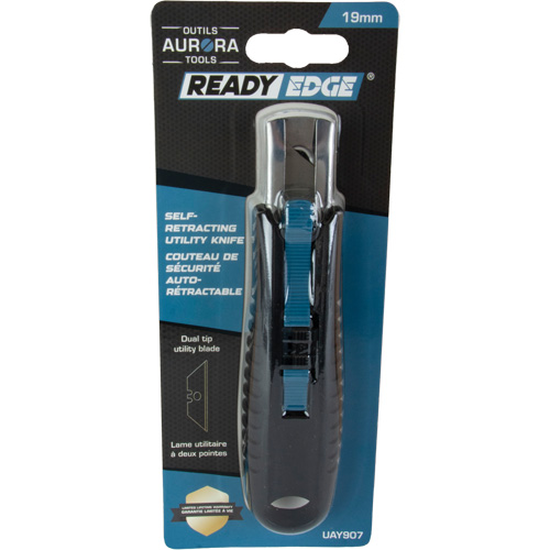 Standard-Duty Retractable Safety Knife, Stainless Steel, Rubber Handle Pryde Industrial Inc.