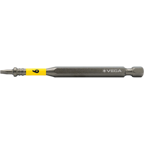 Embout pour outils &eacute;lectriques Impactech, Fente, Embout 6F-8R, Prise 1/4", Longueur 3-1/2" Pryde Industrial Inc.